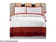 Lavish Home Lydia Embroidered Quilt 3 Pc. Set Full Queen