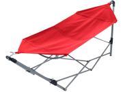 Stalwart Portable Hammock with Frame Stand and Carrying Bag Red