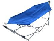 Stalwart Portable Hammock with Frame Stand and Carrying Bag Blue