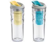COOKPRO 130A2 BLUE YELLOW INFUSION ROD TUMBLER 2 PIECE SET