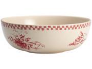 Bonjour Dinnerware Chanticleer Country 9 in. Stoneware Round Serving Bowl in Burgundy Red