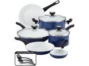 Farberware 17490 Purecook Ceramic Nonstick Cookware 12 Piece Cookware Set Blue