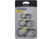 Nite Ize LSBC 11 R6 S Biner SlideLock 3 Pack Stainless