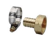 Nelson 50451 5 8 Machined Brass Female Coupler with Worm Gear Clamp