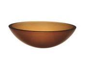Decolav 1019T FAM Translucence Round 19mm Glass Vessel Frosted Amber