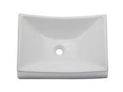 Decolav 1446 CWH Classically Redefined Rectangular Above Counter Lavatory Ceramic White
