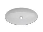 Decolav 1448 CWH Classically Redefined Oval Vitreous China Above Counter Lavatory Ceramic White