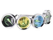 Man Law Steak Gauge thermometer with glow in the dark dial set of 4