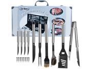 Chef Buddy 19 Piece Stainless Steel Heavy Duty BBQ Set with Case