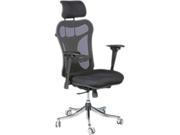 Ergo Ex Executive Office Chair Mesh Back Upholstered Seat Black Chrome