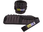 GoFit 10 lb Padded Adjustable Ankle Weight Set 5 lbs each GF P10W