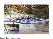 Smart Garden 51325 RNVY Santorini Premium Reversible Double Hammock Navy Stripe Solid