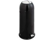 Shutter Cans Round Steel 14gal Black stainless Steel