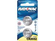 Rayovac CR2032 Lithium 2 Pack Watch And Electronic Batteries