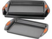 Rachael Ray 56524 Oven Lovin Nonstick Bakeware 3 Piece Baking and Cookie Pan Set