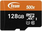 Team 128GB microSDXC UHS I U1 Class 10 Memory Card with Adapter Speed Up to 80MB s TUSDX128GUHS03