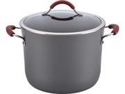 Rachael Ray 10 qt. Nonstick Cucina Hard Anodized Stockpot with Lid Cranberry
