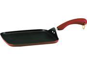 Paula Deen 11x11 in. Square Nonstick Signature Porcelain Griddle Red