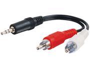 C2G 3ft Value Series One 3.5mm Stereo Male To Two RCA Stereo Male Y Cable