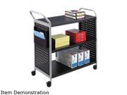 Scoot 3 Shelf Utility Cart in Black by Safco