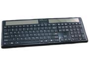 Compucessory Wireless Solar Keyboard 16 1 8 x6 x7 8 Black Wireless RF Black