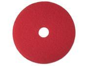 3M Corporation MCO 08389 14 Inch 5100 Low Speed Floor Buff Pad Red Case of 5