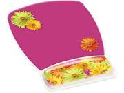 Gel Mouse Pad w Wrist Rest Nonskid Plastic Base 6 3 4 x 9 1 8 Daisy Design