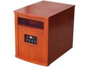 World Marketing QEH1500 Comfort Glow Infrared Quartz Heater with remote Chestnut Oak Finish