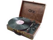 QFX TURN 105 QFX Retro TURN 105 Record Turntable Belt Drive Semi automatic 33.33 45 78 rpm Brown