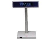 Posiflex PD2600S Pole Display 2 x 20 VFD 9mm Characters Serial 300mm pole and stand power adaptor