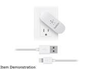 Belkin Dual Port USB Travel Charger with Lightning Cable 4 Ft White