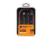 Tough Tested TT-FC6-MICRO 6-Feet Durable Braided USB Cable for Micro USB Equipped Devices - Retail Packaging - Black/Orange Tough Tested TT-FC6-MICRO 6-Feet Durable Braided USB Cable for Micro USB Equipped Devices - Retail Packaging - Black/Orange