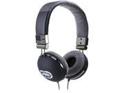 Storm Series Full Size Black Headphones with Mic and Volume