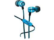 iHome iB18L Noise Isolating Metal Earbuds with Microphone Blue