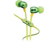 iHome iB18QY Noise Isolating Metal Earbuds with Microphone Lemon Lime
