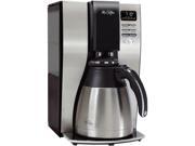Optimal Brew 10 Cup Thermal Programmable Coffeemaker Black Brushed Silver
