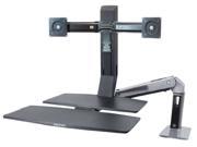 Ergotron 24 316 026 WorkFit A Dual Monitor with Worksurface