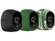 Netgear Arlo Replaceable Multi colored Silicone Skins Black Green and Camouflage VMA1200 10000S