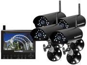 SecurityMan DIGILCDDVR4 Four digital wireless cameras with LCDDVR system Black