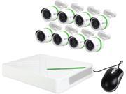 EZVIZ 8 Channel HD 1080p Analog TVI Security System w 2TB HDD and 8 Weatherproof 1080p Bullet Cameras Works with Alexa using IFTTT BD 2828B2