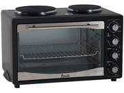 Avanti POB11A1B 1.1 cu. ft. Multi Function Oven with 2 Cooktop Burners Black