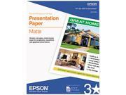 Epson S041062 Presentation Paper Letter 8.50 x 11 27 lb Matte 90 Brightness 100 Pack White