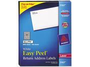 AVERY 5167 Easy Peel Laser Address Labels 1 2 x 1 3 4 White 8000 Box