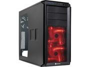 Corsair Graphite Series 230T CC 9011042 WW Black on Black with RED LED fans Computer Case