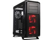 Corsair Graphite Series 760T Black Windowed Gaming Case with two 140mm red LED fans