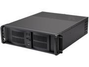 iStarUSA D 300 FS Black 3U Rackmount Compact Stylish Front mounted PSU Chassis