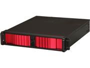 iStarUSA D 200SEA RD Black 2U Rackmount Server Case Red Bezel
