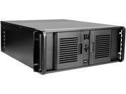 iStarUSA D 407P 500R8PD8 Black 4U Rackmount Compact Stylish Rackmount Chassis with 500W Redundant Power Supply