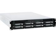 iStarUSA E2M8 35P8 Black 2U Rackmount 8 Bay Storage Server Rackmount Chassis with 350W Power Supply
