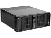 iStarUSA D 406 50R8PD2 Black 4U Rackmount Compact Stylish Rackmount Chassis with 500W Redundant Power Supply
